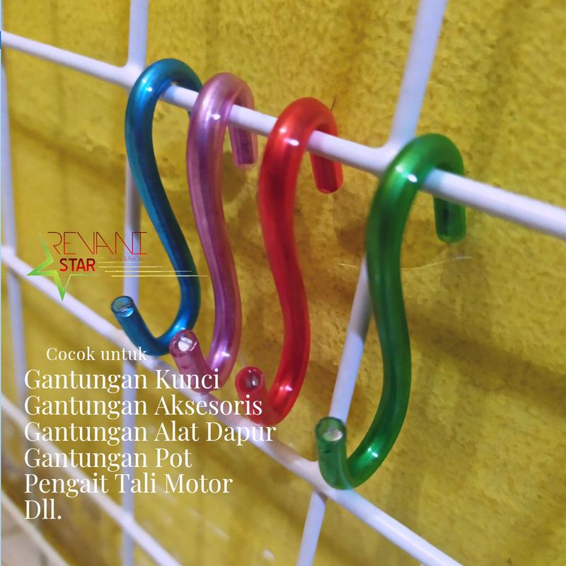Lusinan 12pcs Hook S mini warna kait S kecil gantungan aksesoris cantolan ram kaitan gantungan kunci hook kait s kecil 3