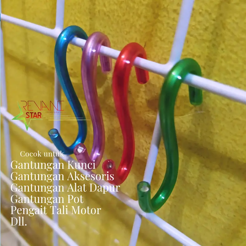 Lusinan 12pcs Hook S mini warna kait S kecil gantungan aksesoris cantolan ram kaitan gantungan kunci hook kait s kecil 3