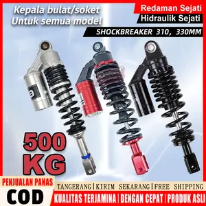 Shock Shockbreaker Tabung Atas 310MM -330MM - UNTUK MOTOR MIO SPORTY - MIO SMILE - FINO - SOUL - MIO GEAR - MIO M3 - MIO J - SOUL GT - FREEGO - X-RIDE - LEXI - BEAT - GEINO - VARIO - SCOOPY DLL - Tujuan umum