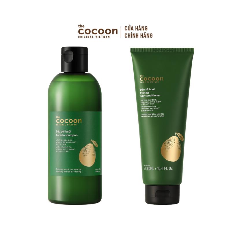 Combo Dầu gội bưởi Cocoon giúp giảm gãy rụng và làm mềm tóc 310ml + Dầu xả bưởi Cocoon 310ml