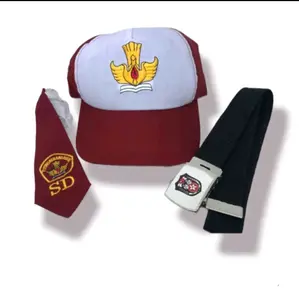 ( BISA COD ) PAKET 3 IN 1 TOPI DASI IKAT PINGGANG,  MERAH PUTIH, TOPI SD, DASI SD, IKAT PINGGANG SD MURAH TOKOLARISSERBAGUNA168