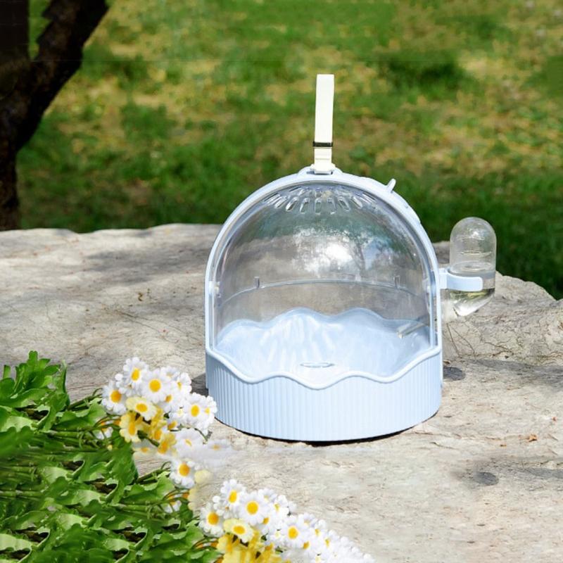 Pet Outdoor Carrier Breathable Hamster Carrying Cage Clear Flip Cover with Water Bottle Hamster Carrier Plastic Hamster Travel Cage Travel 3