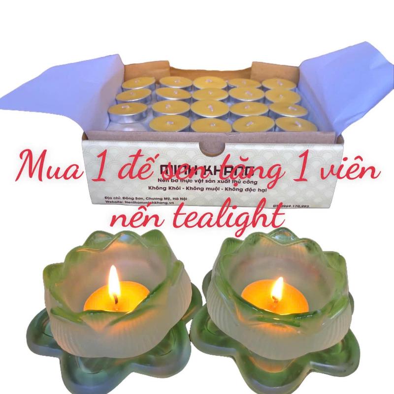  Cốc đựng nến hoa sen - Đế nến hoa sen lưu ly đựng nến viên nến tealight sen đựng nến - Dâng phật thờ cúng tổ tiên ban thần tài Decor Decor Phòng đỡ nến 