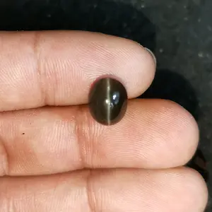 batu mata kucing hitam asli natural silimanite