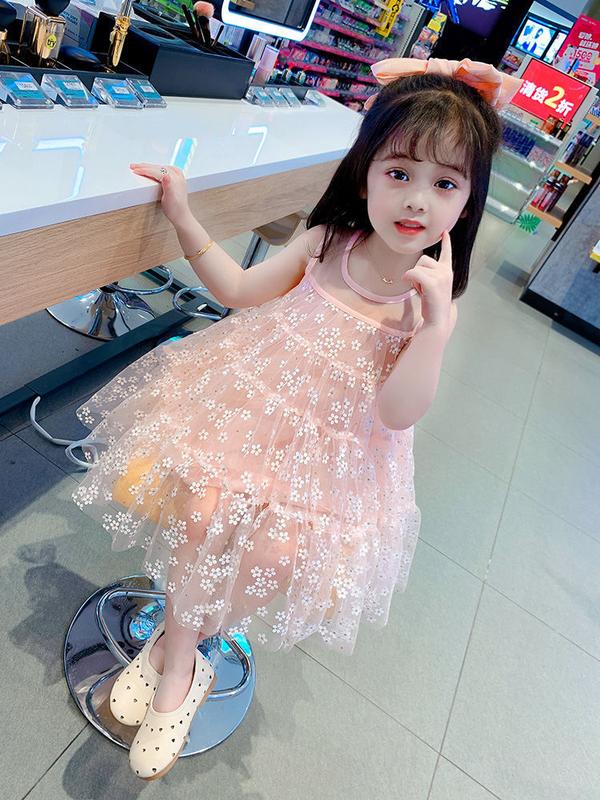Product Introduction of Girls' Dress Summer Dress 2024 New Korean Style Western Style Children Toddler Summer Baby Princess Dress Vest Dress 22