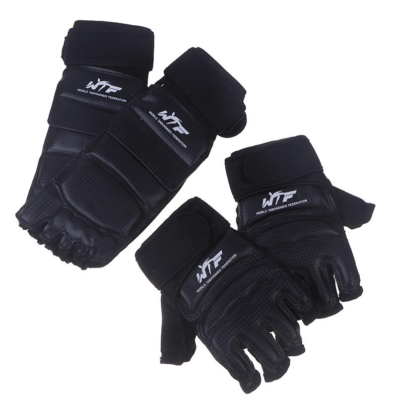 Product Introduction of Găng Tay Karate, 1 Đôi, Thiết Bị Võ Thuật Taekwondo, Găng Tay Chân Da, Bảo Vệ Nửa Ngón Tay Thích Hợp Cho Đấm Bốc, Bảo Vệ Tay Và Chân 30