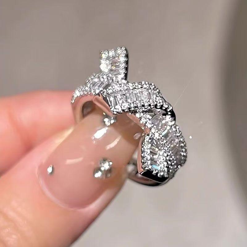 Product Introduction of Twist Knot Ring Silver Simple Ins Niche Design Opening Adjustable Temperament Wild Index Finger Ring 5