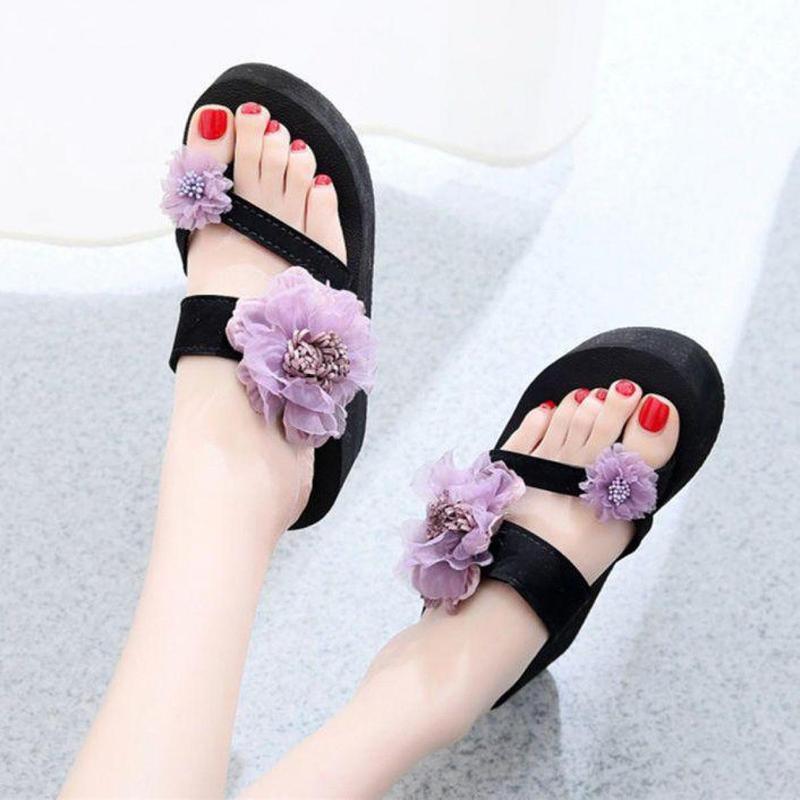 Product Introduction of Dép Lê Mùa Hè, Cao Gót Nữ, Dép Xỏ Ngón, Thời Trang, Không Trơn Trượt, Đế Xuồng, Đế Dày, Thích Hợp Cho Kỳ Nghỉ Bờ Biển Và Bãi Biển, Bán Chạy, Năm 2025 DéP Shoes GiàY Đồng Hoa 7