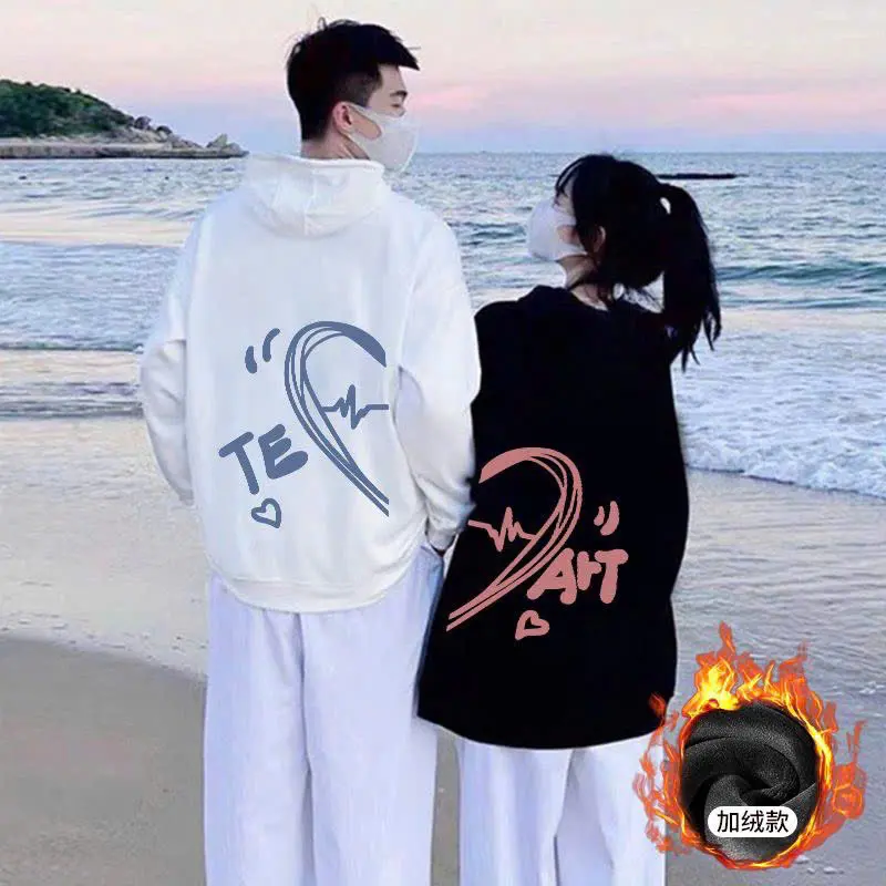 Áo Khoác Hoodie Nam Nữ  in Trái Tim TE ART chất vãi nỉ dầy dặn, hoodie có mữ to rộng 2 lớp [A292] Nữ Top Women Voi 4
