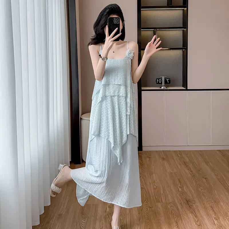 Vacation Style Vest Sleeveless Strap Dress Women's Summer 2025 New Popular Hot-Selling Product Long Dress