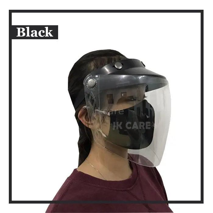 Face Shield Helm Pelindung Wajah Warna Hitam Kaca