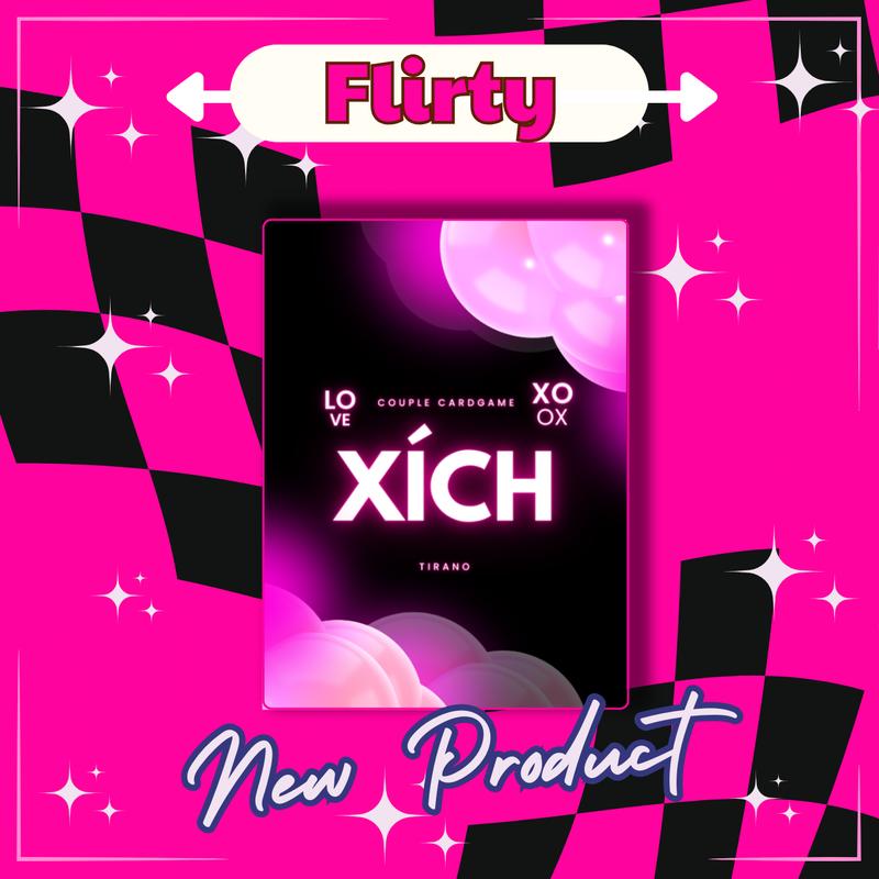 Bộ bài XÍCH drinking game VALENTINE dịp Hẹn hò Flirty độc quyền phiên bản thẻ bài uống dành cho cặp đôi yêu thêm nồng cháy 69 lá Cards boardgame cặp đôi