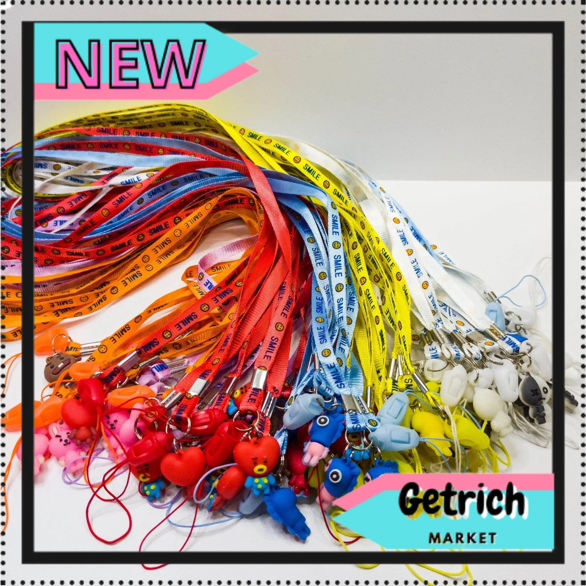 GRATIS ONGKIR Tali hp Karakter Lucu Smile Gantungan Hp Handphone Strap Tali tali hp gantungan leher tali hp karakter gantungan hp keren gantungan kunci gantungan idcard kerja gantungan hp keren leher tali