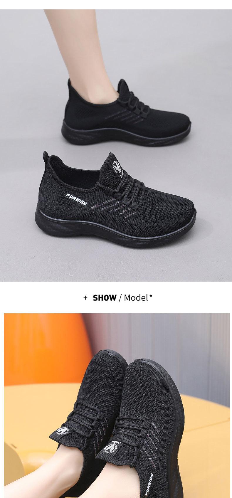 Product Introduction of Women's Shoes 2025 Spring New Casual Shoes Round Toe Breathable Non-slip Wear-resistant Versatile Women's Shoes 20