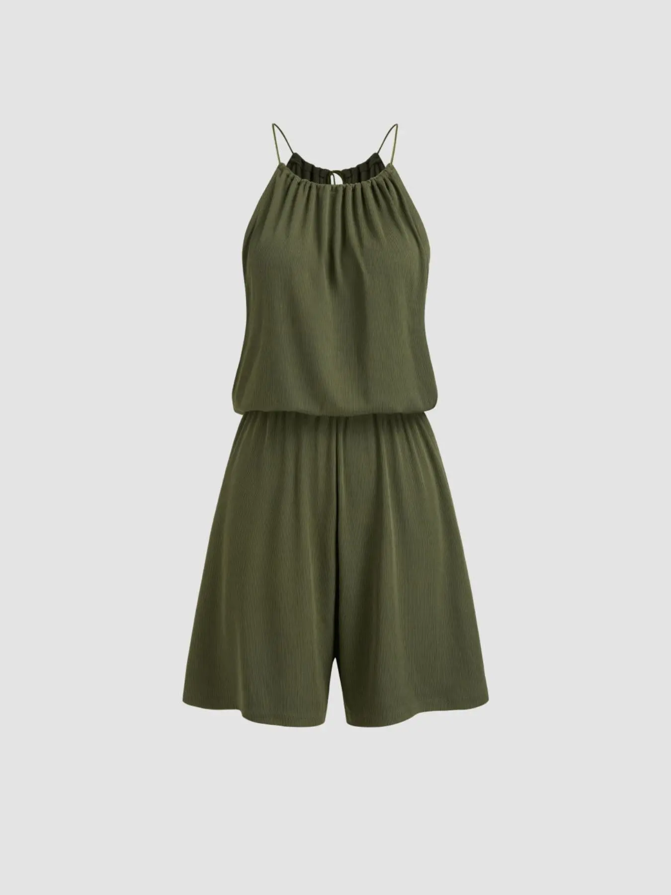Women's Solid Color  Romper, Casual Comfy Sleeveless Romper for Summer, Fashion Women's Clothing for Daily Wear