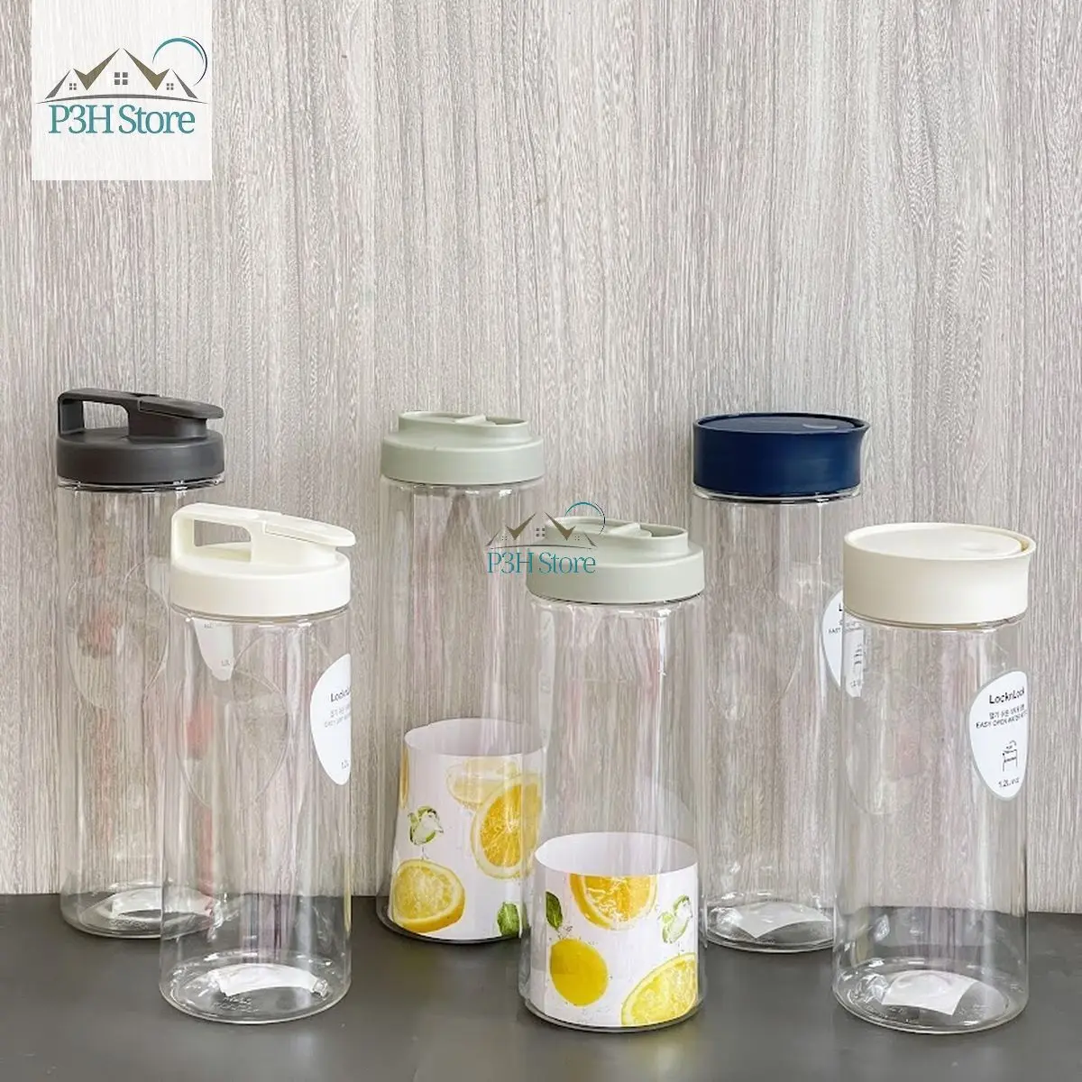 Bình nước nhựa Lock&Lock 1.2L/1.5L Easy Grip - Easy Open - Slide Open HAP813 HAP814 HAP823 HAP824 P3HStore