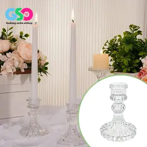 Kaca Tempat Lilin Crystal Decorative Candle Holder Meja Makan Romantis Makan Malam Eropa