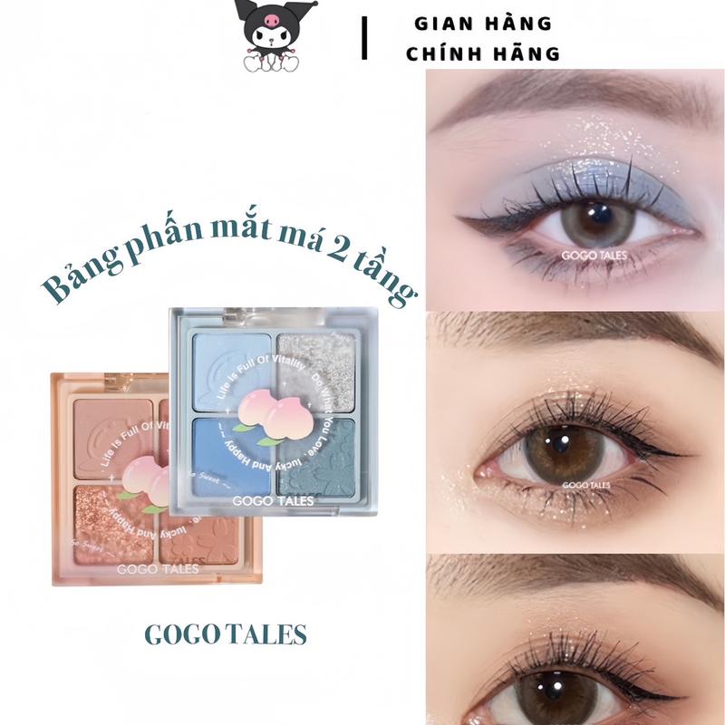 Bảng phấn mắt má 2 tầng kèm phấn má Gogotales Amoy Likes Blush GT426 phấn lì mịn có nhũ lên màu chuẩn rõ nét Trang Điểm Mỹ Phẩm  odbo Nữ