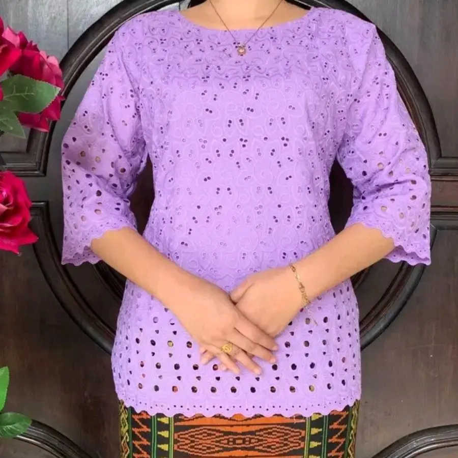 blus katun bolong premium Jumbo sudah lapis furing bisa COD