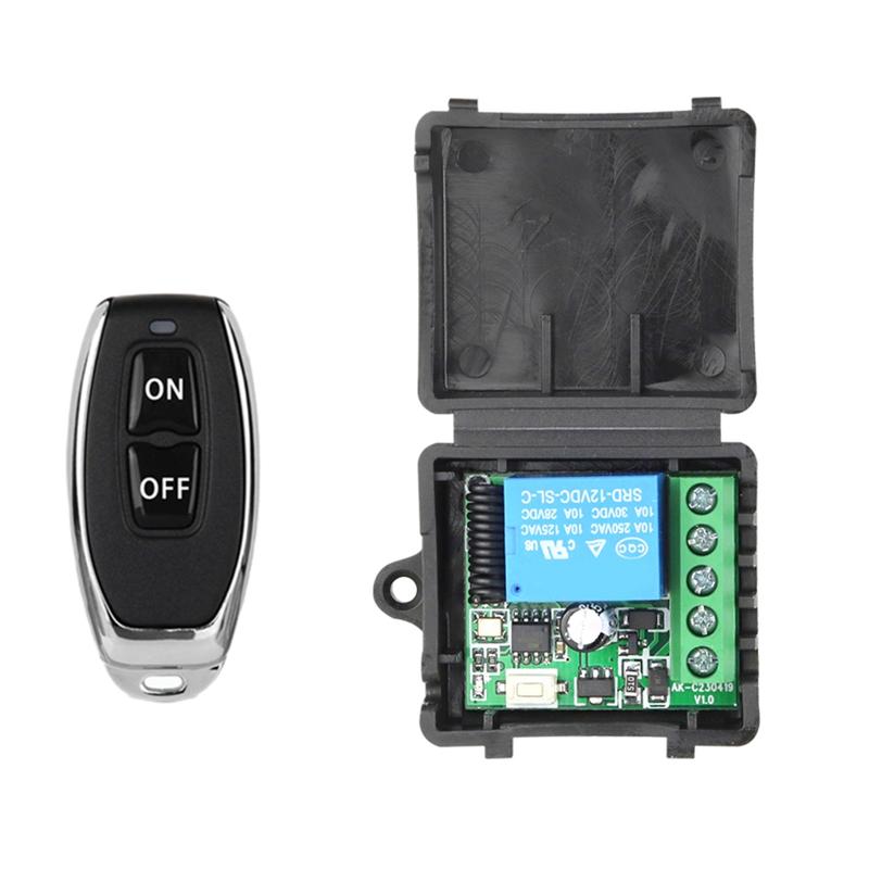 433MHz Remote Control DC12V 10A Remote Switches 1CH Relays Module ...