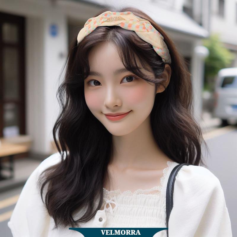 [VELMORRA] Headband Nollan Kepang Bando Korea Payet Mutiara 5
