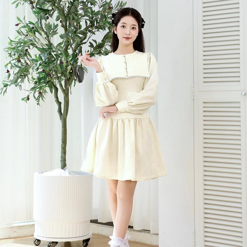 Váy hoa gấm dài tay thiết kế Zelda Dress Tia19. Đầm hoa gấm