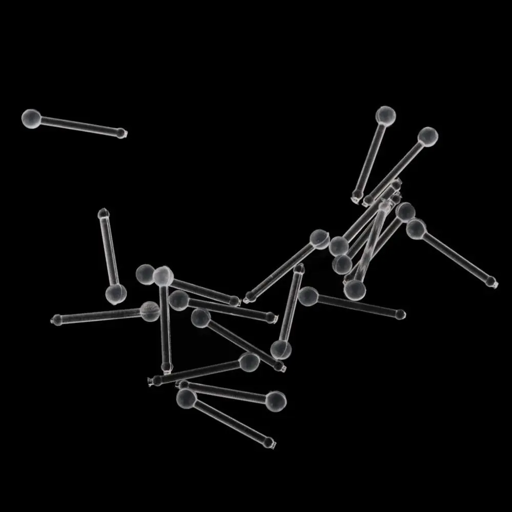 20 Pieces Acrylic Nose Studs Rings Body Piercing Jewelry Lip