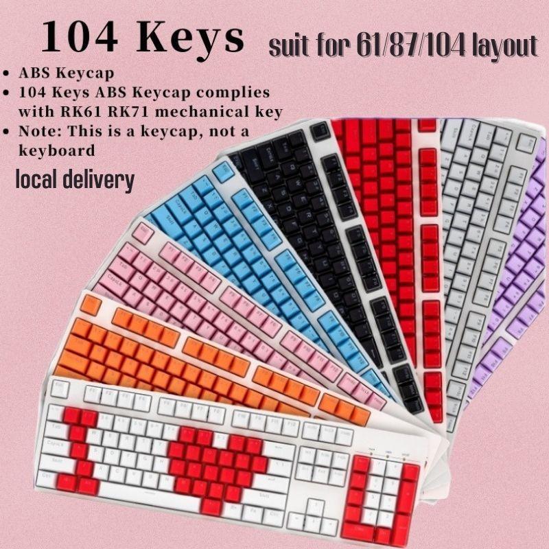 104 Keys Keycaps for Mechanical Keyboard ABS Color Backlit Keycap ...