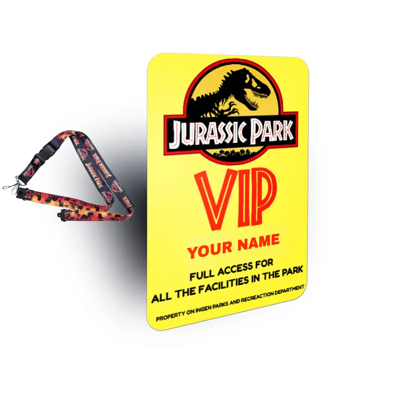 Jurassic Park VIP Personalized Visitor ID Badge Set 1