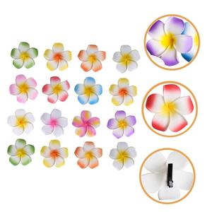 Pasador para el cabello con diseño de flor, 20 piezas/set de pasadores con flor tropical artificial, decoración para fiesta en la playa hawaiana, decoración para fiesta de boda