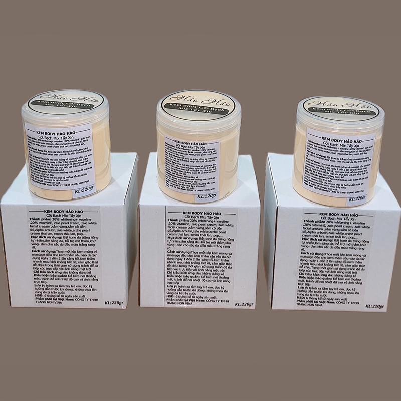 COMBO BA HỘP KEM BODY CỐT BẠCH MIX TẨY XỊN