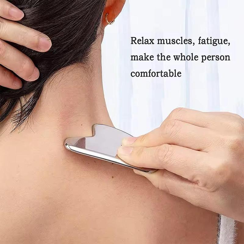 Stainless Steel Gua Sha Facial Tool, Manual Massage Tool for Face, Body, Eyes, Neck, Skin Care Gifts for Women & Men 6