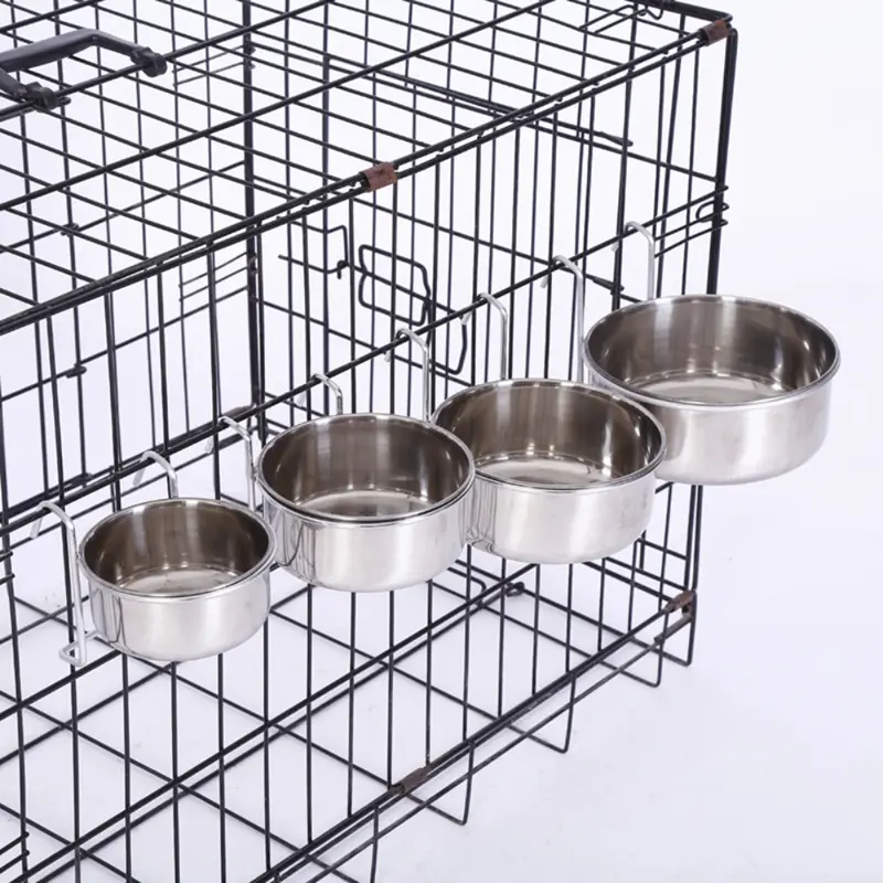 Lồng Móc Treo Bằng Thép Không Gỉ, Protable, Thích Hợp Cho Cốc, Bát Thức Ăn Và Nước Du Lịch, Bát Cho Ăn Treo Dụng Cụ Cho Thú Cưng Cho Ăn, Văn Phòng Phẩm, Bát Cho Chó, Móc Treo 1