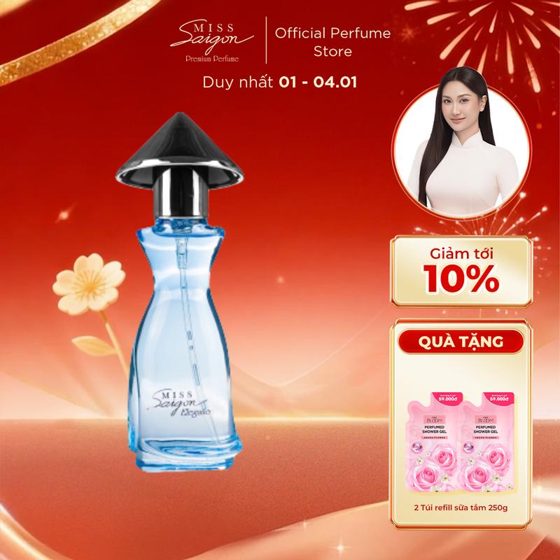 QUÀ TẶNG Lễ tình nhân 14 2 Tết Nguyên Đán Nước hoa nữ Miss Saigon Elegance Sapphire 15ml - Hương Tinh Khiết