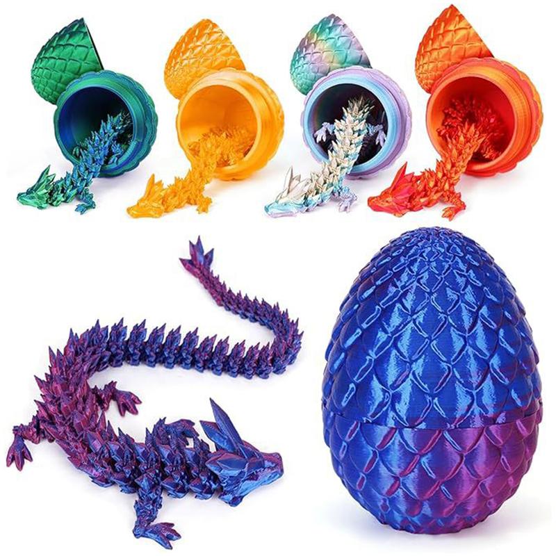 Product Introduction of Quà Tặng Sáng Tạo, Với Trứng Rồng, Tượng Rồng Khớp Nối In 3D, Đồ Chơi Giải Tỏa Căng Thẳng Rồng Bể Cá Trứng Rồng In 3D, Trang Trí Nội Thất, HomeTk 17