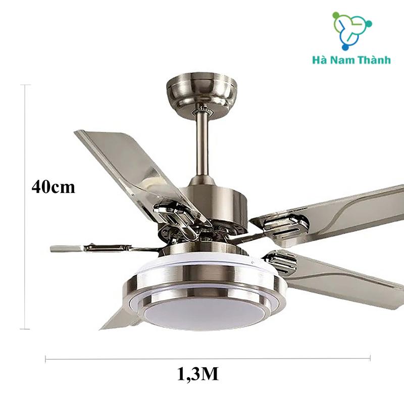 Hà Nam Thành Quạt Trần Có Đèn LED Lõi Đồng Cánh Hợp Kim 40cm x 1.3M Quạt Đèn Trang Trí Phòng Khách Tiết Kiệm Chi Phí