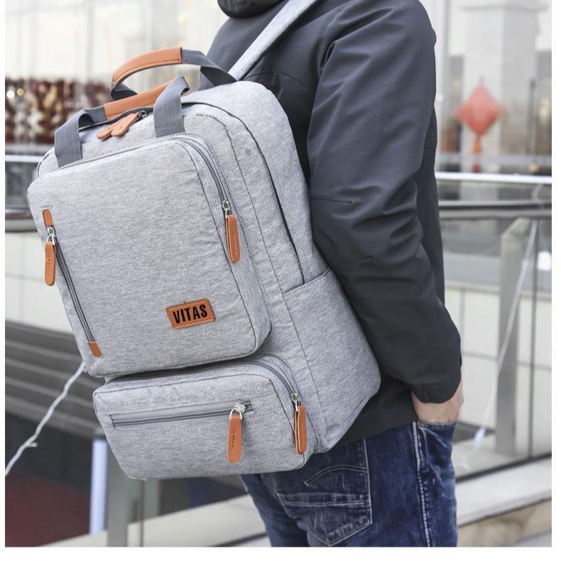 balo Nam Nữ Thời Trang Cao Cấp VITAS VT262V Backpack Đeo Vai Da đihọc