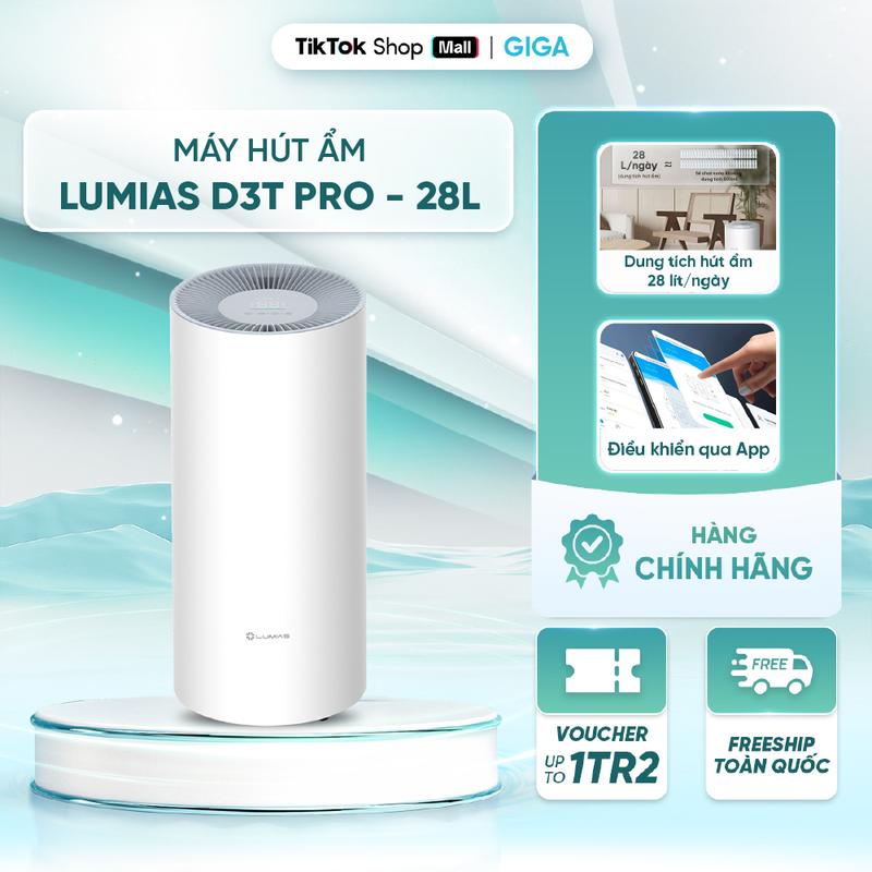 Máy hút ẩm Lumias D3T Pro - 28L, 125m2