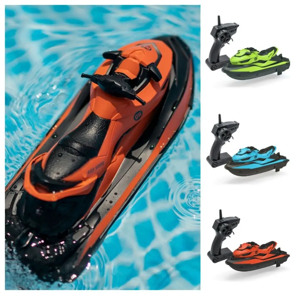 Water Ship Toys Plastic High-Speed Rc Motorboat Waterproof Jet Ski Electric Boat Simulation Model Portable 1:14 2.4g Wireless Speedboat Parent-child Interaction