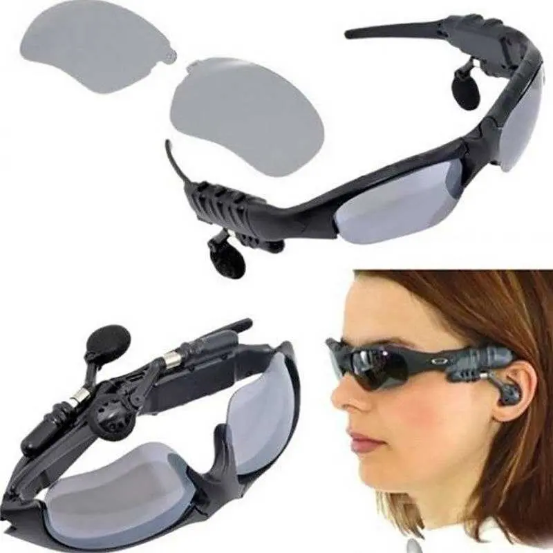Kacamata Headset Bluetooth Polarized Bonus 4 Lensa Kaca Mata Headset Bluetooh Full Music Bluetooth Sun Glasses Handsfree MP3 1