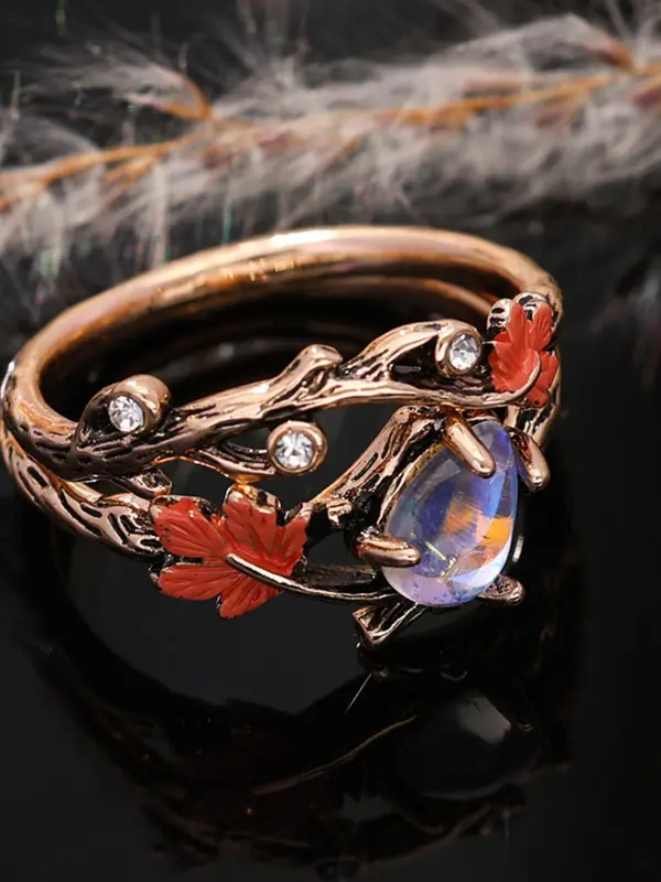 Vintage Leaf Design Ring, Boho Style Jewelry for Women, Fashion Jewelry for Party, Daily Clothing Decor, Trendy All-match & Exquisite Jewelry for Birthday Gift 3