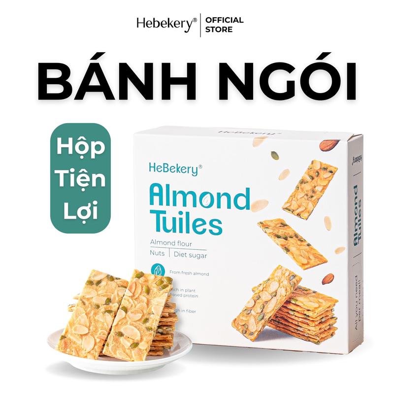 HỘP TIỆN LỢI Bánh Ngói Hạnh Nhân Siêu Hạt Chuẩn Keto - Bánh Ngói HEBEKERY by HEBE Snack Ăn Vặt Food Thức Ăn