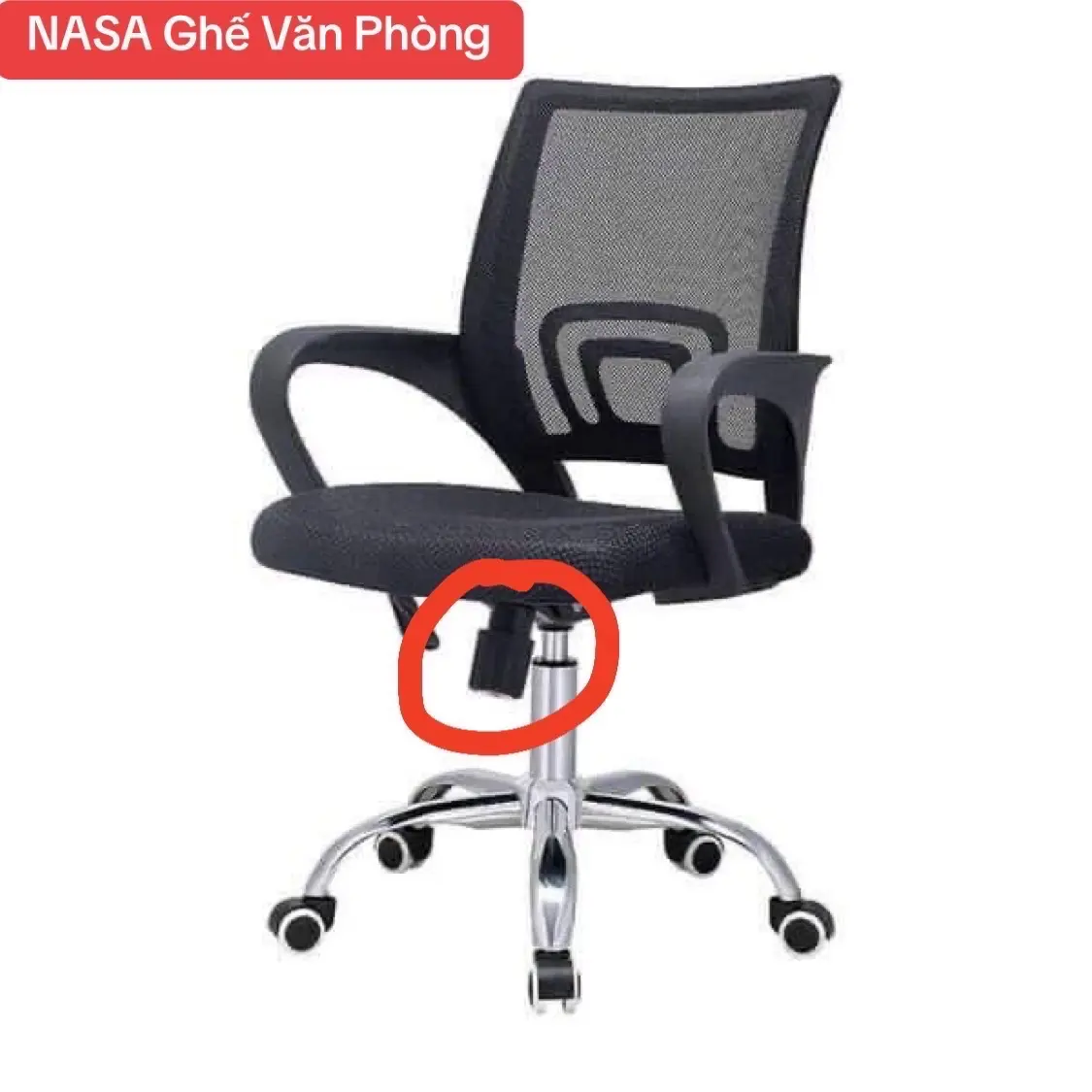 NASA Ghế xoay- MẪU CÓ Cục GÙ, lưng lưới thoáng khí, nâng hạ chiều cao tuỳ chỉnh, chất lượng vượt trội - BH 12th