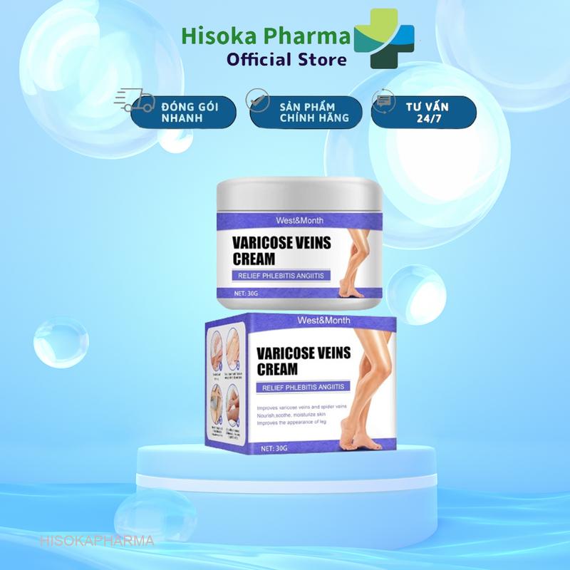 Kem Thảo Dược Varicose Veins Cream - Kem Thoa Giãn Tĩnh Mạch Làm Dịu Hỗ Trợ Lưu Thông Mao Mạch Varicose