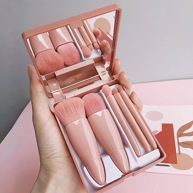Product Introduction of 5pcs Mini Portable Makeup Brushes Set Multi-function Makeup Tools ชุดแปรงแต่งหน้าใหม่ 5 ชิ้นมินิแปรงแต่งหน้าขนนุ่มแบบพกพา Portable Makeup Tools With Mirror 23