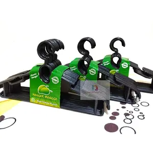 1 LUSIN 12 PCS HANGER GANTUNGAN MANGGA SSP TEBAL HITAM KUAT MURAH TERMURAH GANTUNG BAJU CUCIAN PAKAIAN