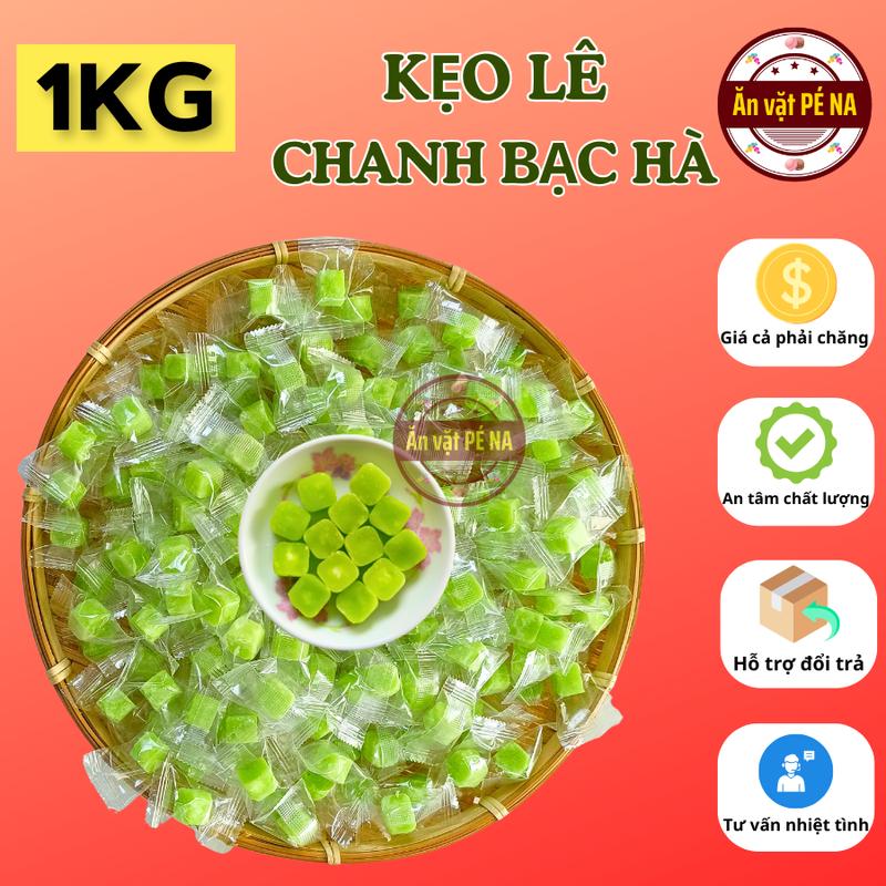 1Kg Kẹo Lê Chanh Muối Bạc Hà Thanh Nhiệt Bổ Phế - Ăn vặt Pé Na Candy Food Thức Ăn Snack kẹo ngậm trái cây kẹo lê đường phèn