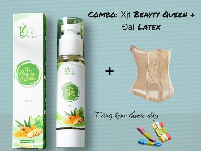 [ MUA 1 ĐƯỢC 2 ] Xịt Đa Tầng Beauty Queen + Đai Kéo Khóa [ Tặng Thước ] - Hàng Chính Hãng