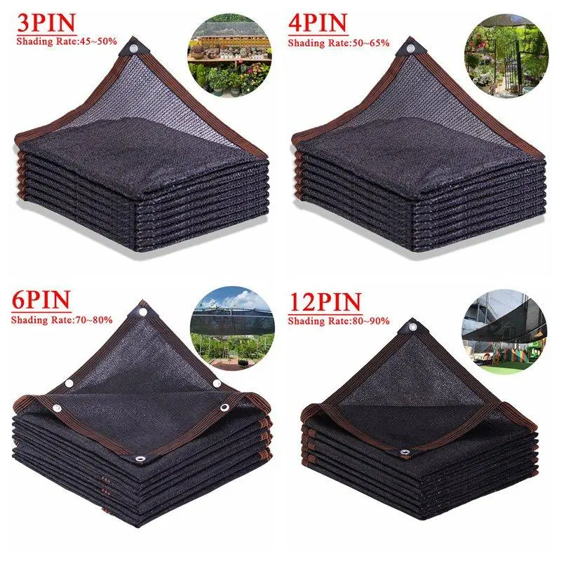 paranet 90% sunshade net 13 ukuran untuk dipilih L*W（2m×5m/4m×5m/3m×4m/3m×6m Hitam Tanaman Jaring 2