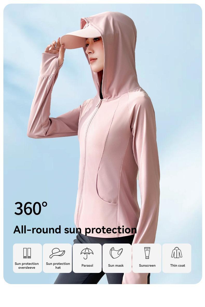 Product Introduction of Outdoor Ice Silk Sun Protection Clothing with Pocket, New UV-Proof Sunshade Light Sun-Protective Clothing, Outdoor Sports Thin Section Hooded Jacket 12